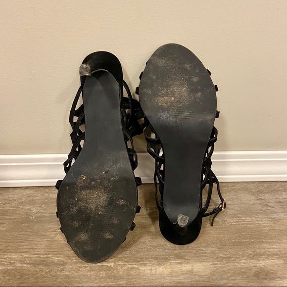 Ardene Party 2018 Collection Black Strappy Heels - Picture 4 of 4